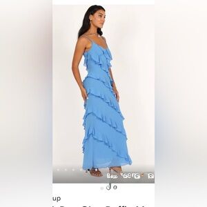 Petal & Pup Blue Layered Maxi Dress